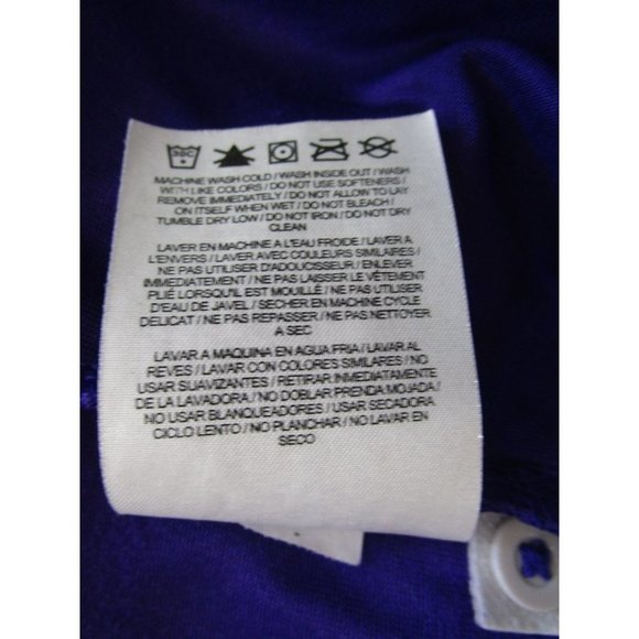 Nike Dri Fit LSU Tigers Purple Yellow Primary Logo Polo Mens Large EUC - Picture 10 of 11